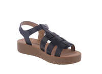 WOMEN'S SHOES BLACK PU SANDALS EASILY-2