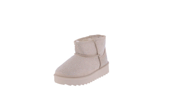 BABY'S SHOES SUEDE/RHINESTONE STONE BOOTIES EFRON-33A