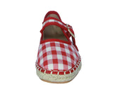 WOMAN'S SHOES RED CAN/RAFFIA SHOES FALLON-1