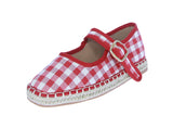 KID'S SHOES RED CAN/RAFFIA SHOES FALLON-1K