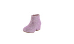 BABY'S SHOES SUEDE/RHINESTONE PINK BOOTIES ICEBERG-12KA