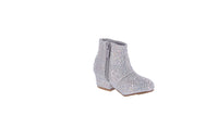 BABY'S SHOES SUEDE/RHINESTONE SILVER BOOTIES ICEBERG-12KA