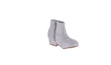 BABY'S SHOES SUEDE/RHINESTONE SILVER BOOTIES ICEBERG-12KA