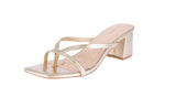 WOMAN'S SHOES GOLD METALLIC HEELS LUCK-1