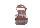 WOMAN'S SHOES TAN PU LEATHER SANDALS LUMI-13