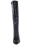 WOMAN'S BOOTS BLACK PU LEATHER CROC MARTHA-1