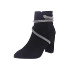 WOMAN'S BOOTIES BLACK SUEDE MAUDE-1