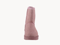 KIDS'S SHOES SUEDE/RHINESTONE PINK BOOTIES PONY-03K