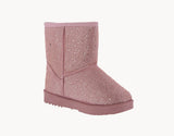 KIDS'S SHOES SUEDE/RHINESTONE PINK BOOTIES PONY-03K