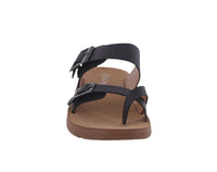 KID'S SHOES BLACK PU LEATHER SANDALS REFORM-2K