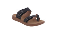 KID'S SHOES BLACK PU LEATHER SANDALS REFORM-2K