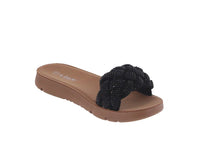 KID'S SHOES BLACK SUEDE/RHINESTONES SANDALS REFORM-38K