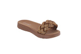 KID'S SHOES TAN SUEDE/RHINESTONES SANDALS REFORM-38K