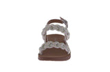 BABY'S SHOES WHITE SUEDE/RHINESTONES SANDALS REFORM-85KA