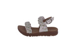 BABY'S SHOES WHITE SUEDE/RHINESTONES SANDALS REFORM-85KA