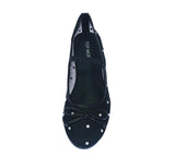 WOMAN'S BALLERINA FLATS BLACK MESH ROSARIO-8