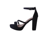 WOMAN'S SHOES BLACK NUB HEELS TABBY