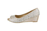 WOMAN'S SHOES GOLD GLITTER WEDGE 102-53