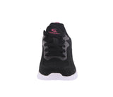 WOMAN'S SHOES BLACK/FUCHSIA MESH FABRIC TENNIS SNEAKERS 22006L