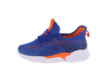 KID'S SHOES BLUE/ORANGE FABRIC TENNIS SNEAKERS 23003K