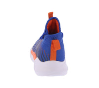 KID'S SHOES BLUE/ORANGE FABRIC TENNIS SNEAKERS 23003K