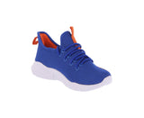 KID'S SHOES BLUE/ORANGE FABRIC TENNIS SNEAKERS 23003K