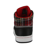 KID'S SHOES BLACK RED FABRIC PU LEATHER TENNIS SNEAKERS 23H71K