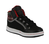 KID'S SHOES BLACK RED FABRIC PU LEATHER TENNIS SNEAKERS 23H71K