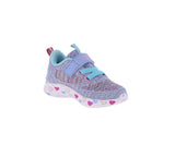 BABY'S SHOES BLUE/FUCHSIA MESH FABRIC TENNIS 24002I-18