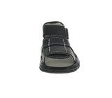 KID'S SHOES BLACK PU/LEATHER SANDALS 261F