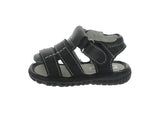 KID'S SHOES BLACK PU/LEATHER SANDALS 261F