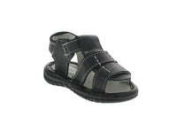 KID'S SHOES BLACK PU/LEATHER SANDALS 261F