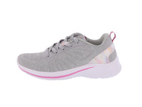 WOMAN'S SHOES LIGTH GRAY/FUCHSIA MESH/FABRIC TENNIS SNEAKERS 32018L