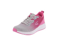 WOMAN'S SHOES LIGTH GRAY/FUCHSIA MESH FABRIC TENNIS SNEAKERS 32025L