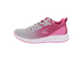 WOMAN'S SHOES LIGTH GRAY/FUCHSIA MESH FABRIC TENNIS SNEAKERS 32025L