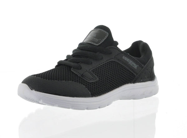 KID'S SHOES BLACK MESH TENNIS SNEAKERS 3632K