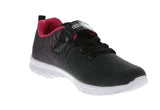 KID'S SHOES BLACK FUCHSIA MESH PU LEATHER TENNIS SNEAKERS 3945K