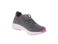 KID'S SHOES GRAY/PINK/BLUE FABRIC TENNIS SNEAKERS 4131K