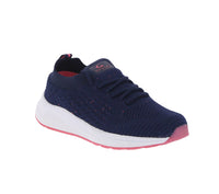 KID'S SHOES NAVY/CORAL FABRIC TENNIS SNEAKERS 4131K