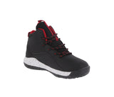 KID'S SHOES BLACK/RED PU TENNIS SNEAKERS 5113K