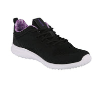 WOMAN'S SHOES BLACK LILAC MESH FABRIC TENNIS SNEAKERS 6225L