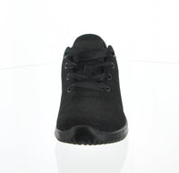 WOMAN'S SHOES BLACK GLITTER TENNIS SNEAKERS 6327L