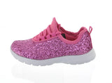 KID'S SHOES FUCHSIA GLITTER TENNIS SNEAKERS 6340K