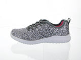 WOMAN'S SHOES TENNIS DK GRAY GLITTER SNEAKERS 6341L