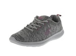 WOMAN'S SHOES GREY FABRIC TENNIS SNEAKERS 6553L