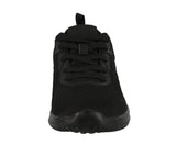 WOMAN'S SHOES ALL BLACK FABRIC/GLITTER TENNIS SNEAKERS 6561L