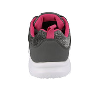 WOMAN'S SHOES DARK GRAY FUCHSIA FABRIC/GLITTER TENNIS SNEAKERS 6561L