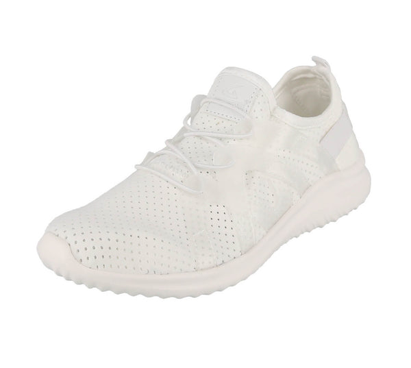 WOMAN'S SHOES WHITE MESH TENNIS SNEAKERS 65621L