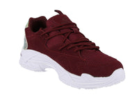 WOMAN'S SHOES BURGUNDY MESH/SUEDE TENNIS SNEAKERS 6638L