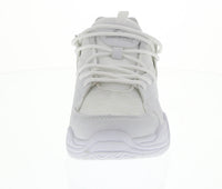 WOMAN'S SHOES WHITE MESH/PU LEATHER TENNIS SNEAKERS 6638L